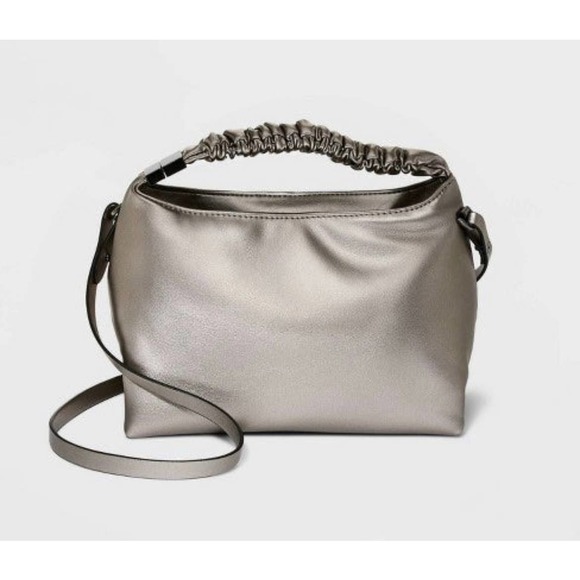 NWT A New Day Metallic Gray Purse - Picture 1 of 8